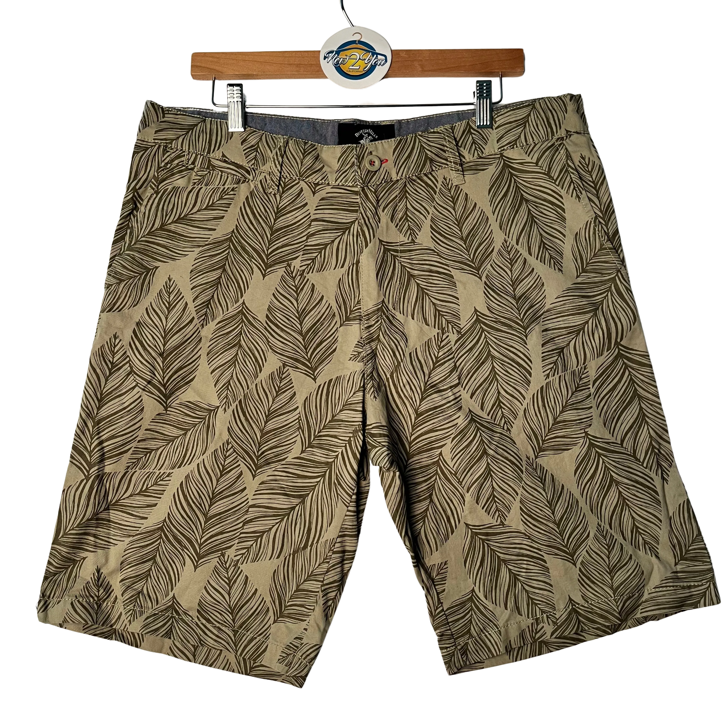 Beverly Hills Polo Club Green Leaf Shorts