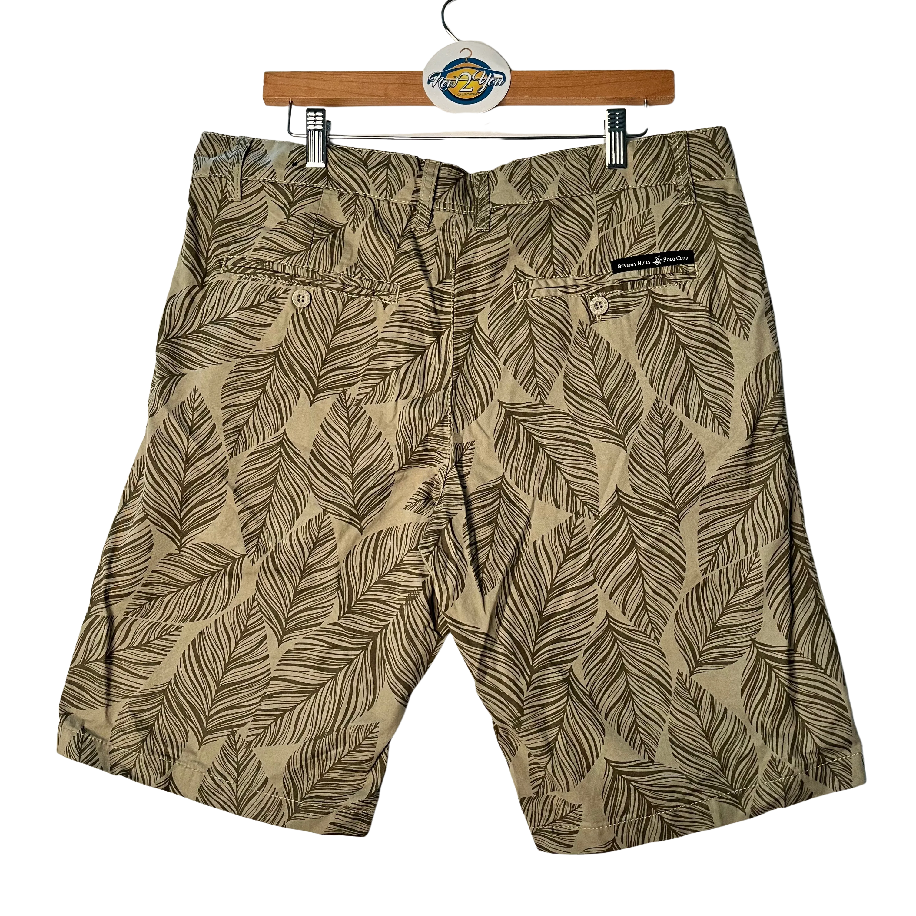 Beverly Hills Polo Club Green Leaf Shorts
