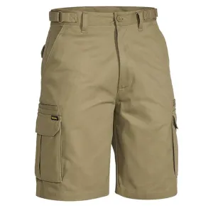 Bisley BSHC1007 Cotton Drill Cargo Shorts Khaki