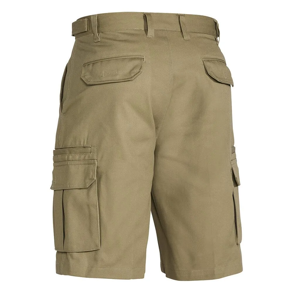 Bisley BSHC1007 Cotton Drill Cargo Shorts Khaki
