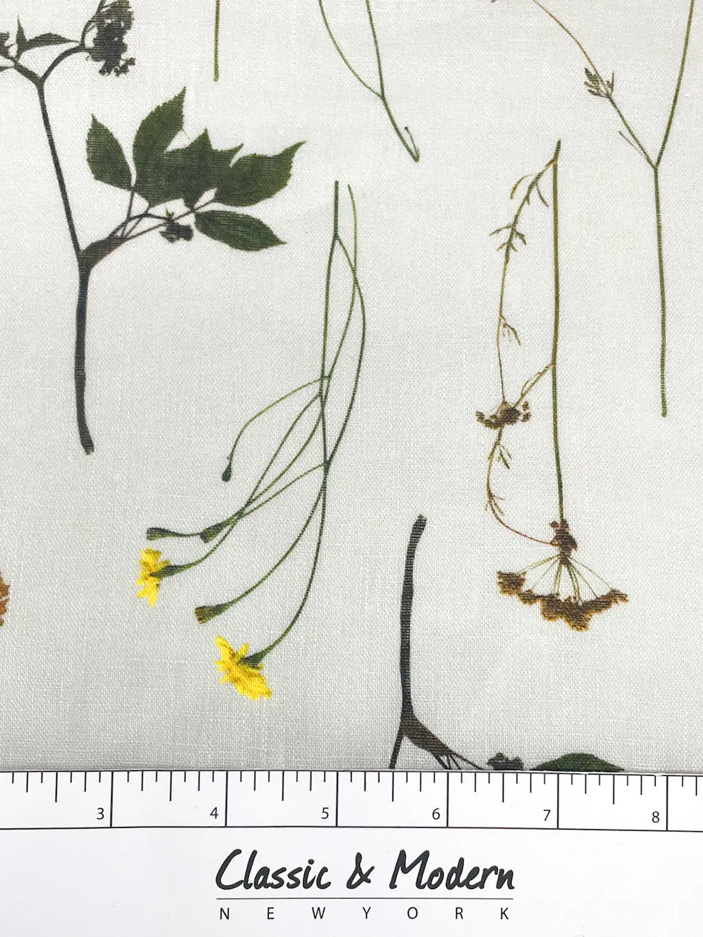 Bloom Plant Garden Handkerchief Light Weight 100% Linen Fabric By The Yard/CL1106