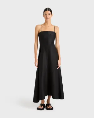 Bormio Flared Maxi Dress - Black
