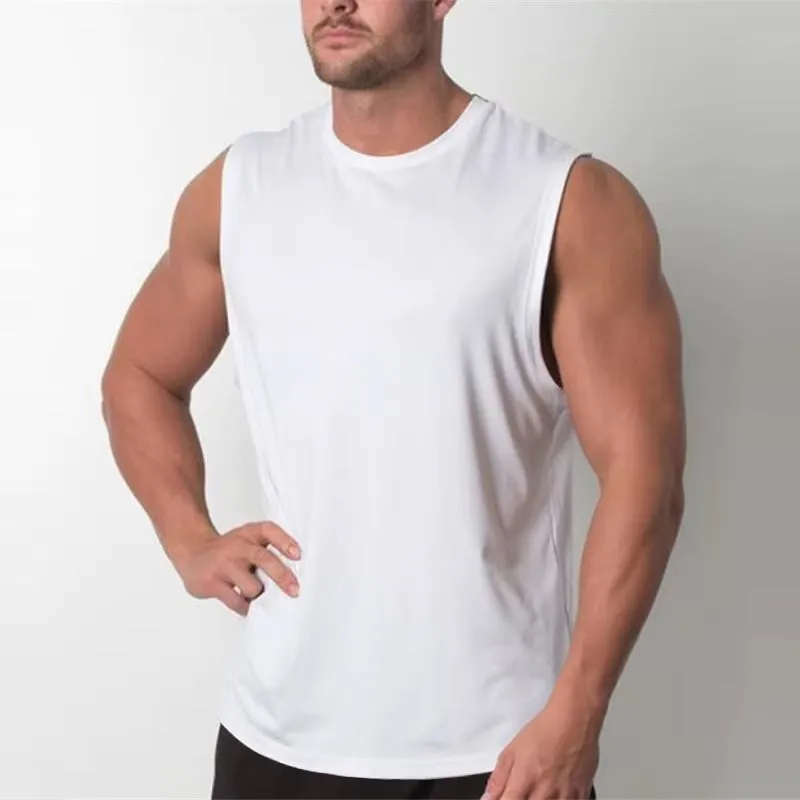 Brand New Plain Tank Top Men Bodybuilding Singlet Gym Stringer Sleeveless Shirt Blank Fitness Clothing Sportwear