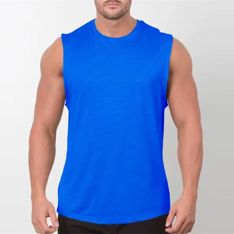 Brand New Plain Tank Top Men Bodybuilding Singlet Gym Stringer Sleeveless Shirt Blank Fitness Clothing Sportwear