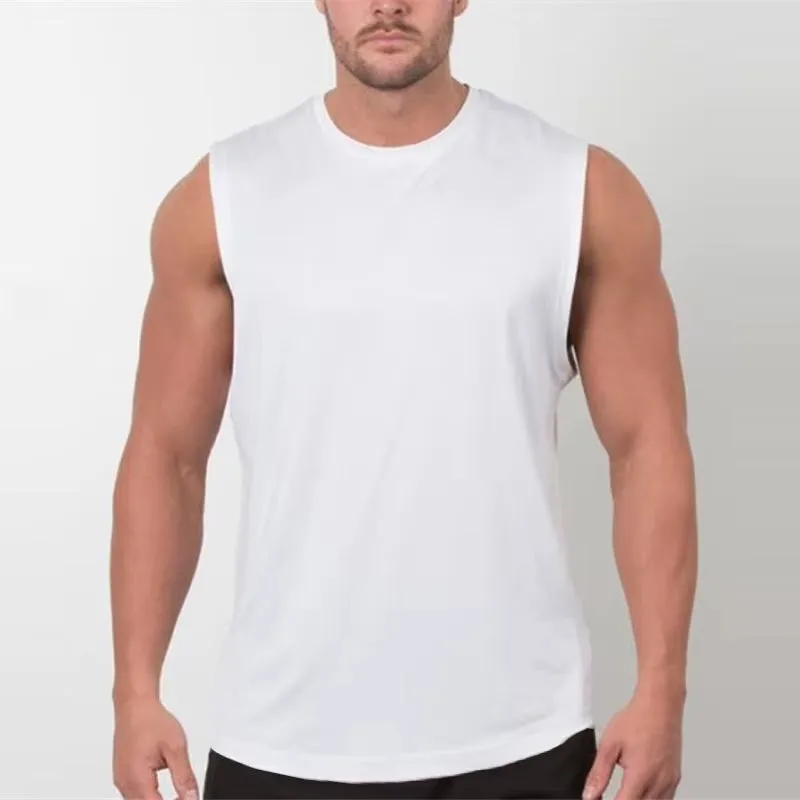 Brand New Plain Tank Top Men Bodybuilding Singlet Gym Stringer Sleeveless Shirt Blank Fitness Clothing Sportwear
