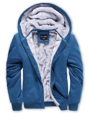 Brand Thick Wool Warm Winter Coats Men's Hoodies And Sweatshirts Outwear Polo Hooded Sportswear Tracksuits For Mens 5XL