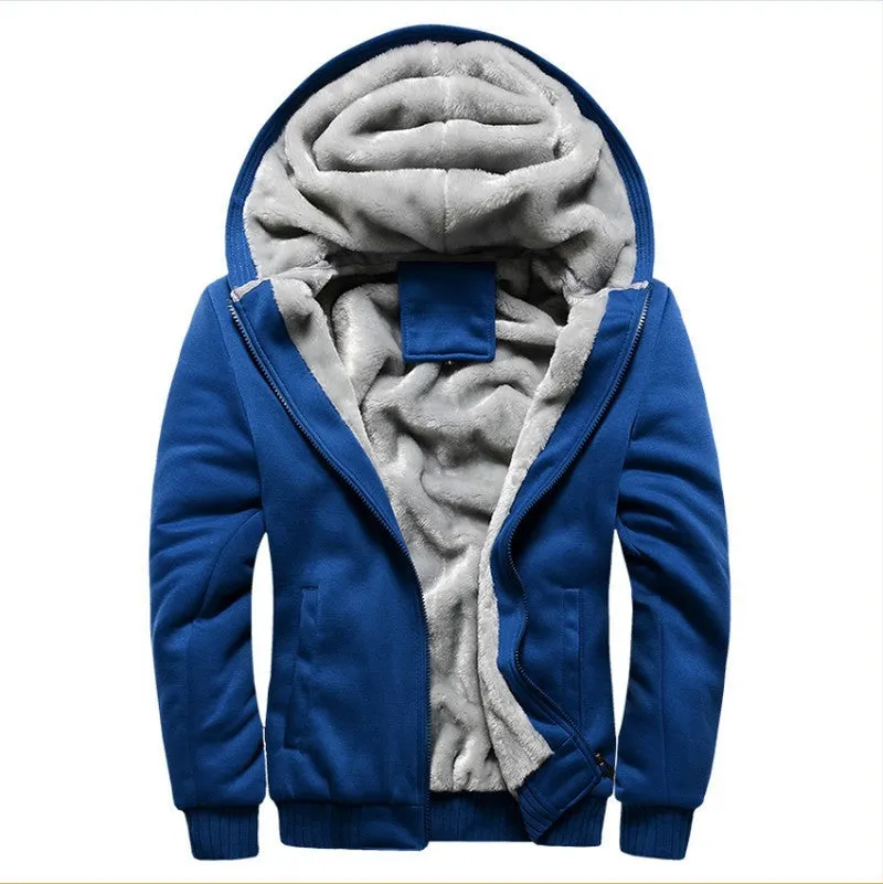 Brand Thick Wool Warm Winter Coats Men's Hoodies And Sweatshirts Outwear Polo Hooded Sportswear Tracksuits For Mens 5XL