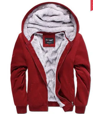 Brand Thick Wool Warm Winter Coats Men's Hoodies And Sweatshirts Outwear Polo Hooded Sportswear Tracksuits For Mens 5XL