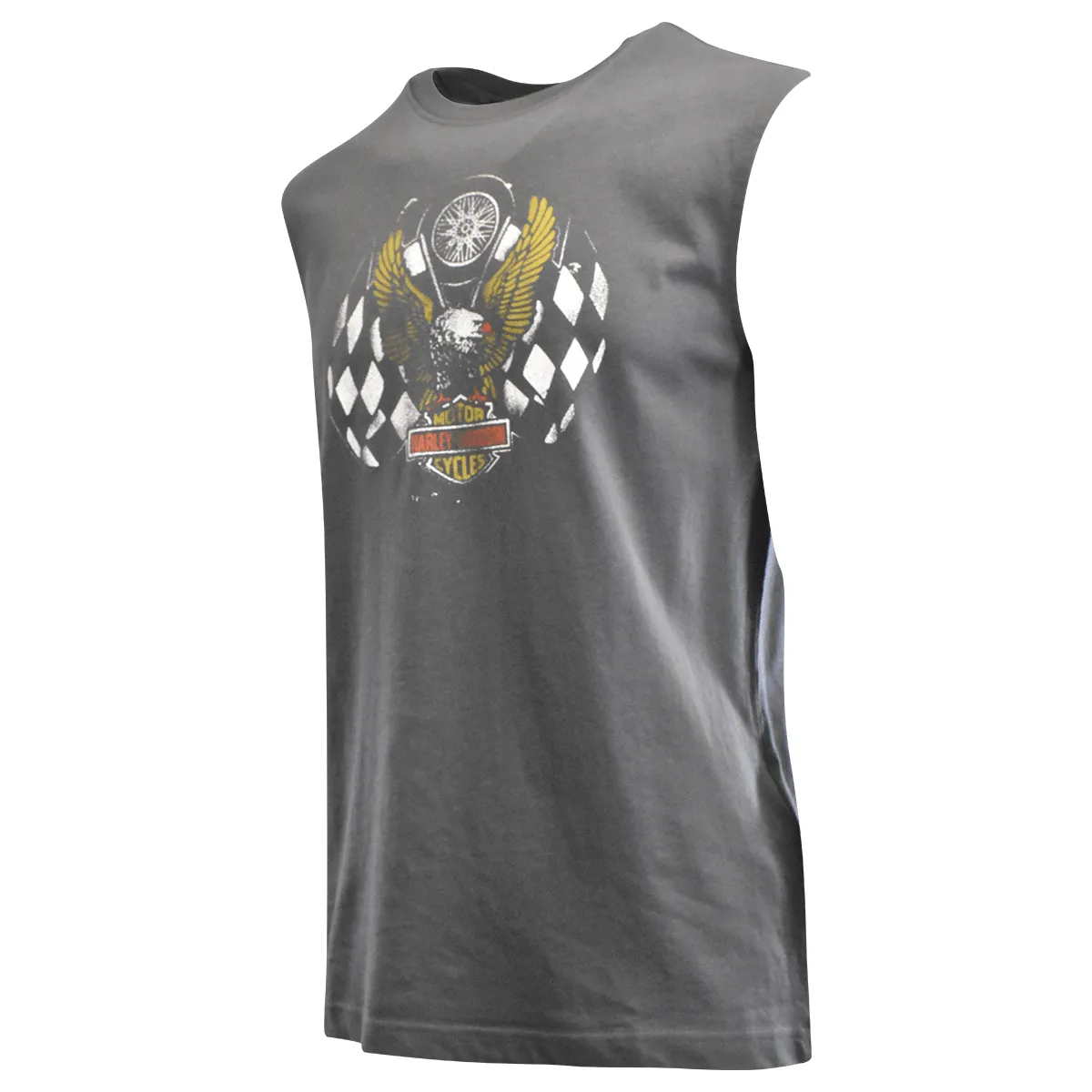 Branded  Men's Tank Top Grey Eagle Wings Sleeveless Shirt (S01)