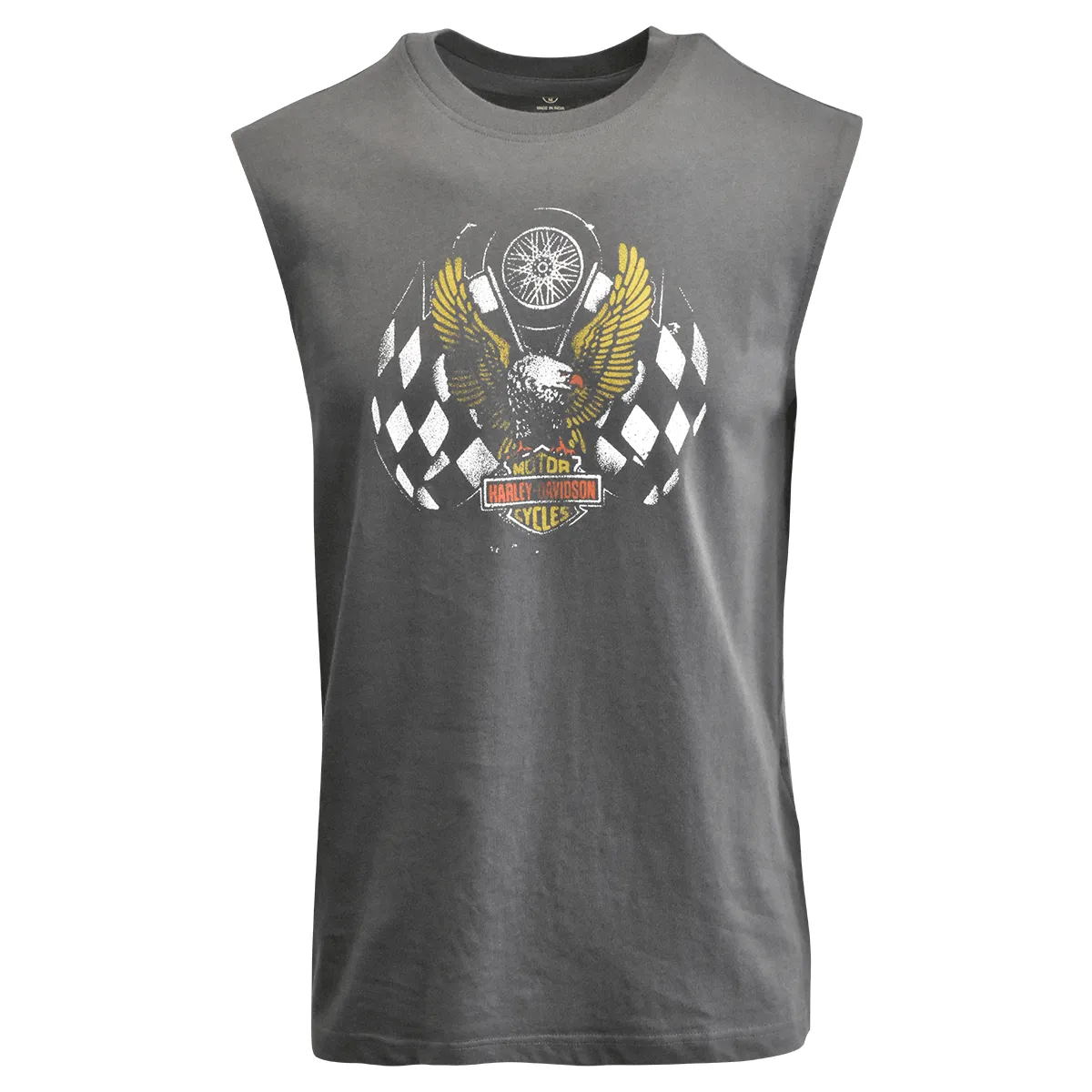 Branded  Men's Tank Top Grey Eagle Wings Sleeveless Shirt (S01)