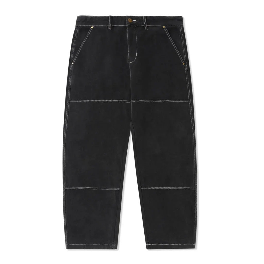 BUTTER GOODS WORK DOUBLE KNEE PANTS - WASHED BLACK
