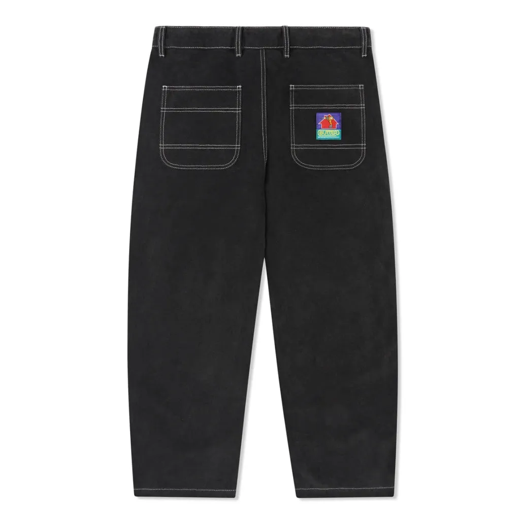 BUTTER GOODS WORK DOUBLE KNEE PANTS - WASHED BLACK