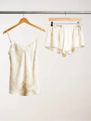 camisole & shorts set - plum leaf