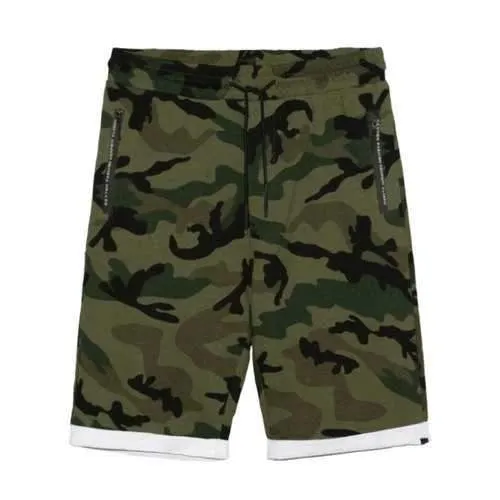 Camouflage Panel Zip Pockets Bermuda Shorts - Camouflage Green 4xl