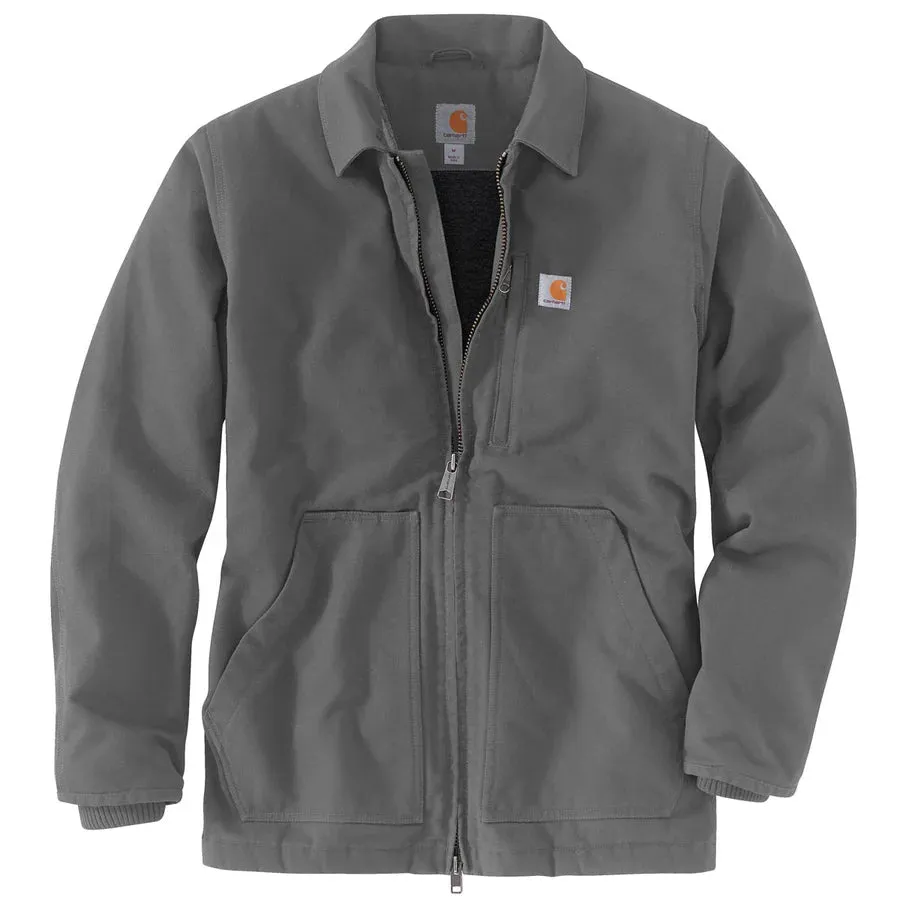 Carhartt Men's Loose Fit Washed Duck Sherpa-Lined Coat