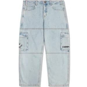 Cash Only Aleka Cargo Jeans Light Wash