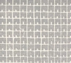 China Seas Fabric: Fez II - Custom Silver Metallic on White 100% Linen