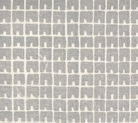 China Seas Fabric: Fez II - Custom Silver Metallic on White 100% Linen