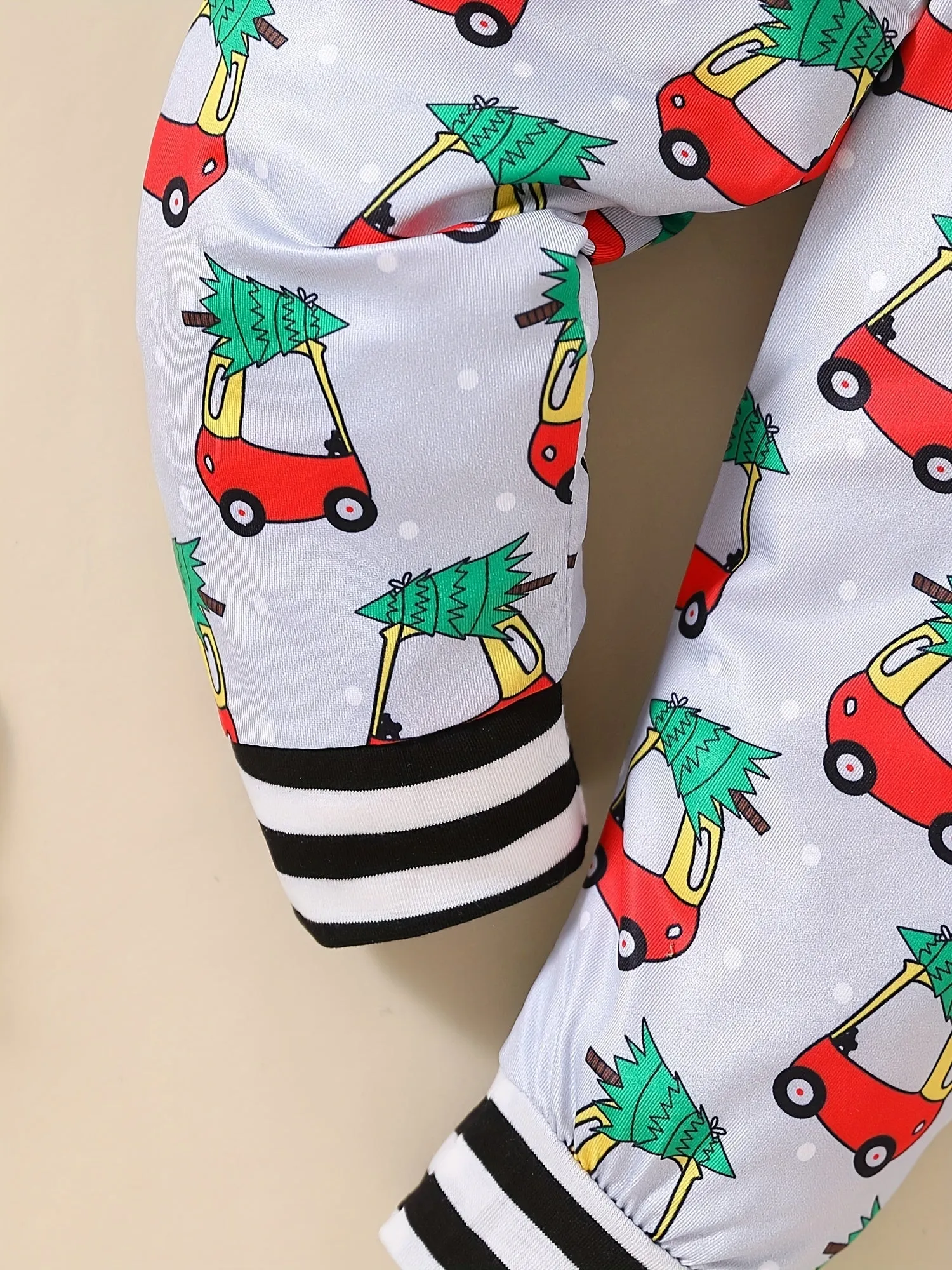 Christmas Boys Baby Toddler Cotton Long Sleeve Cute Small Car Print Top & Full Print Trousers Set Autumn Winter 2pcs Clothes Outdoor Set