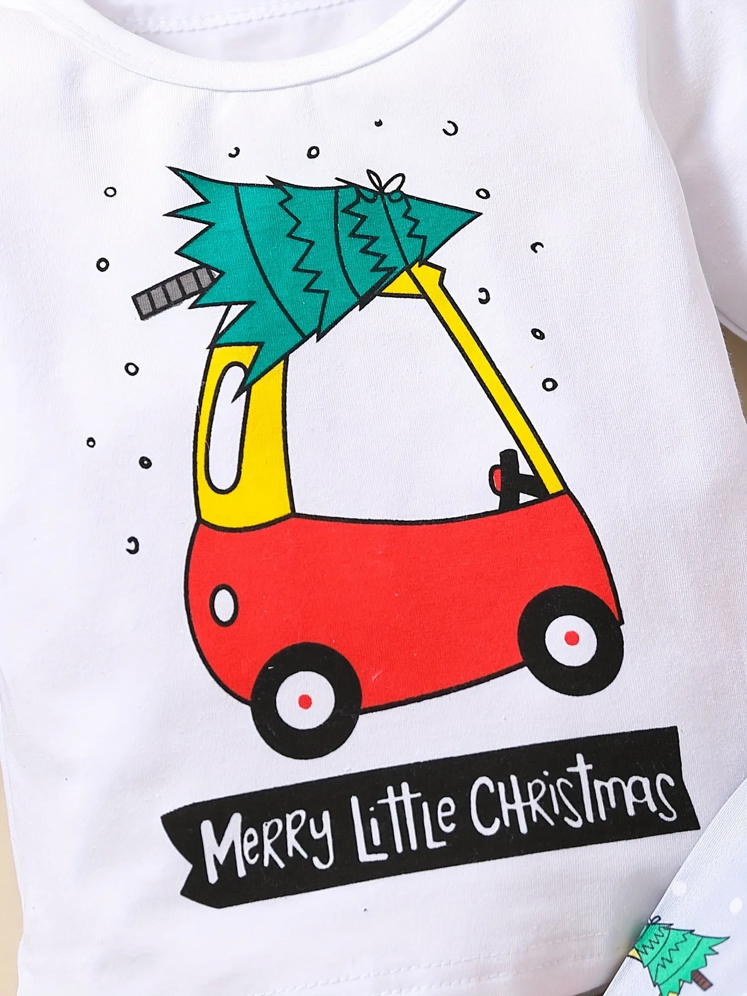 Christmas Boys Baby Toddler Cotton Long Sleeve Cute Small Car Print Top & Full Print Trousers Set Autumn Winter 2pcs Clothes Outdoor Set