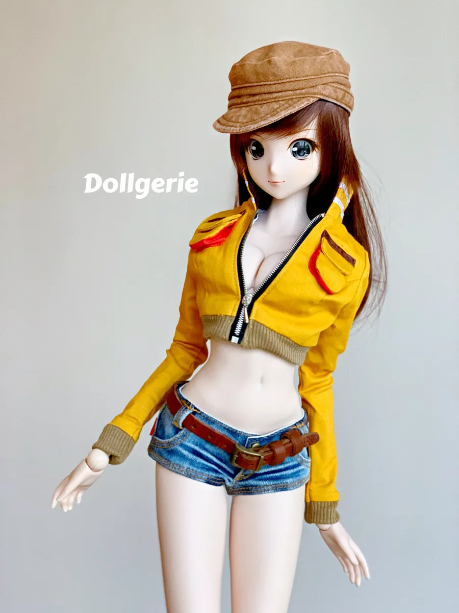 Crop top yellow jacket inspired by FFXV Cindy style