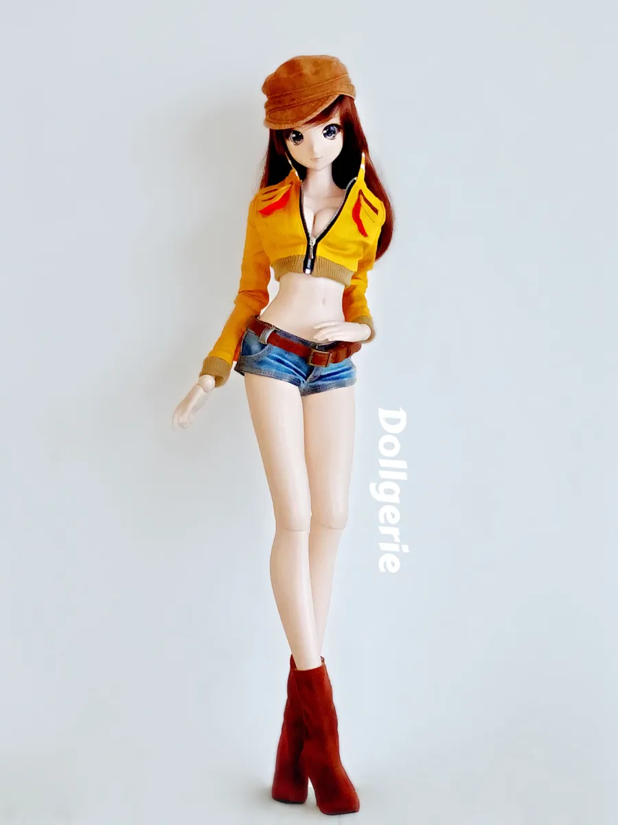 Crop top yellow jacket inspired by FFXV Cindy style