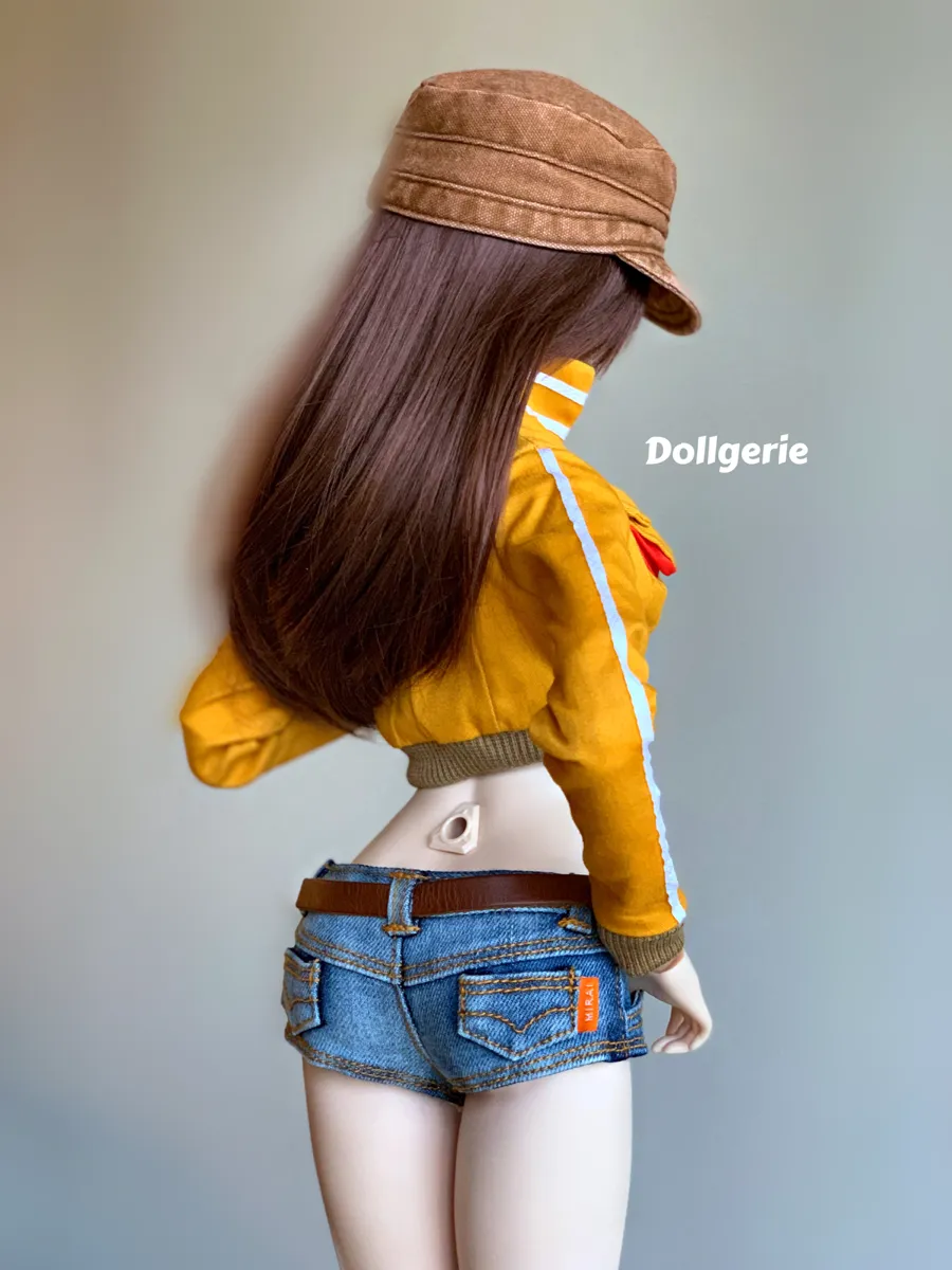 Crop top yellow jacket inspired by FFXV Cindy style