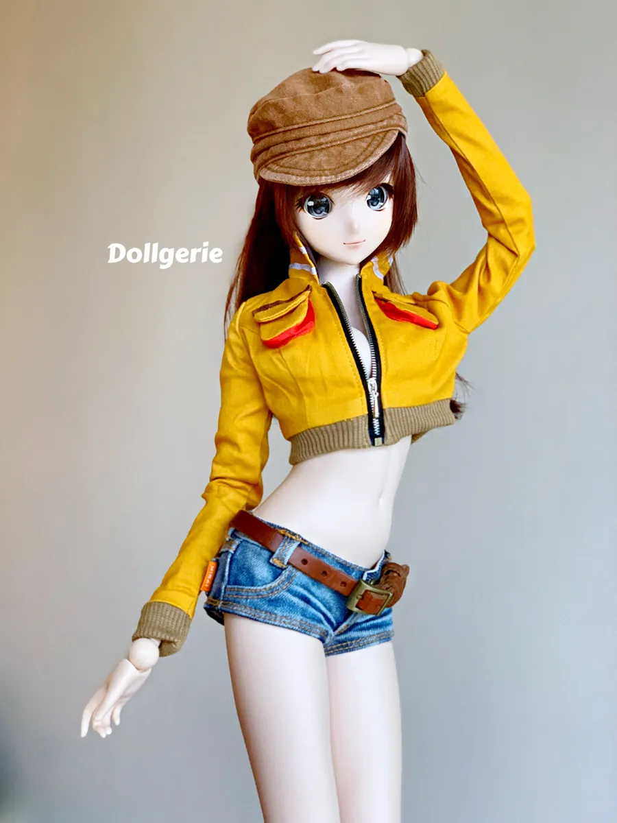 Crop top yellow jacket inspired by FFXV Cindy style