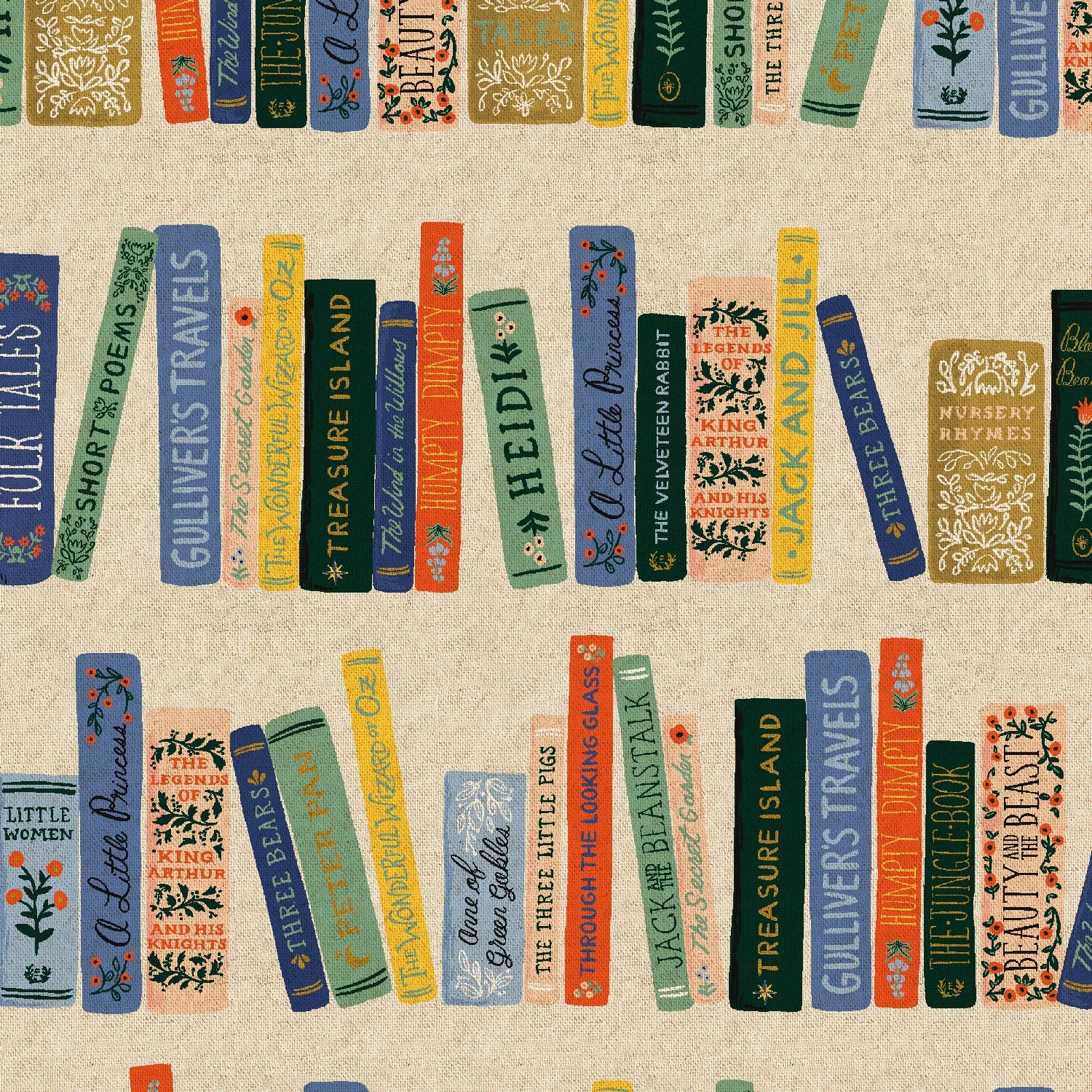 Curio, Book Club in Linen Metallic Unbleached CANVAS