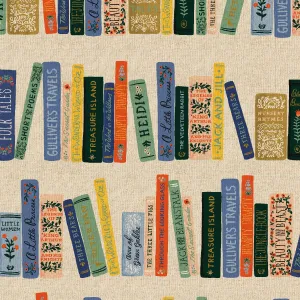 Curio, Book Club in Linen Metallic Unbleached CANVAS