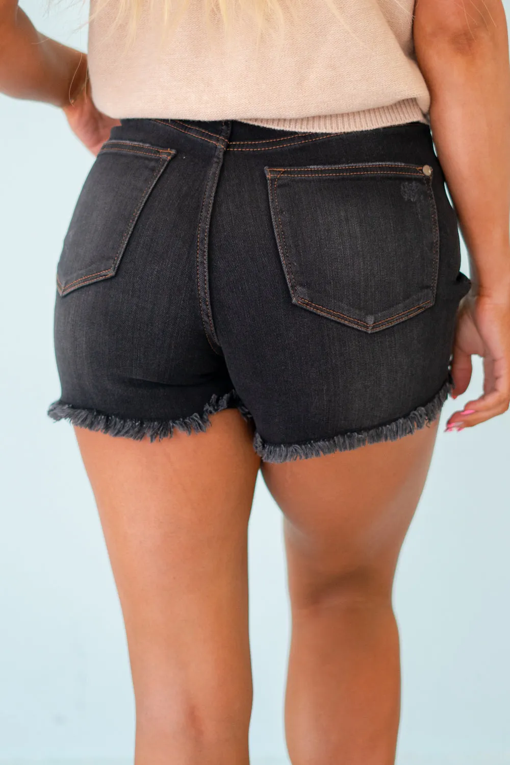 Curvy Motorvu Tummy Control Black Shorts