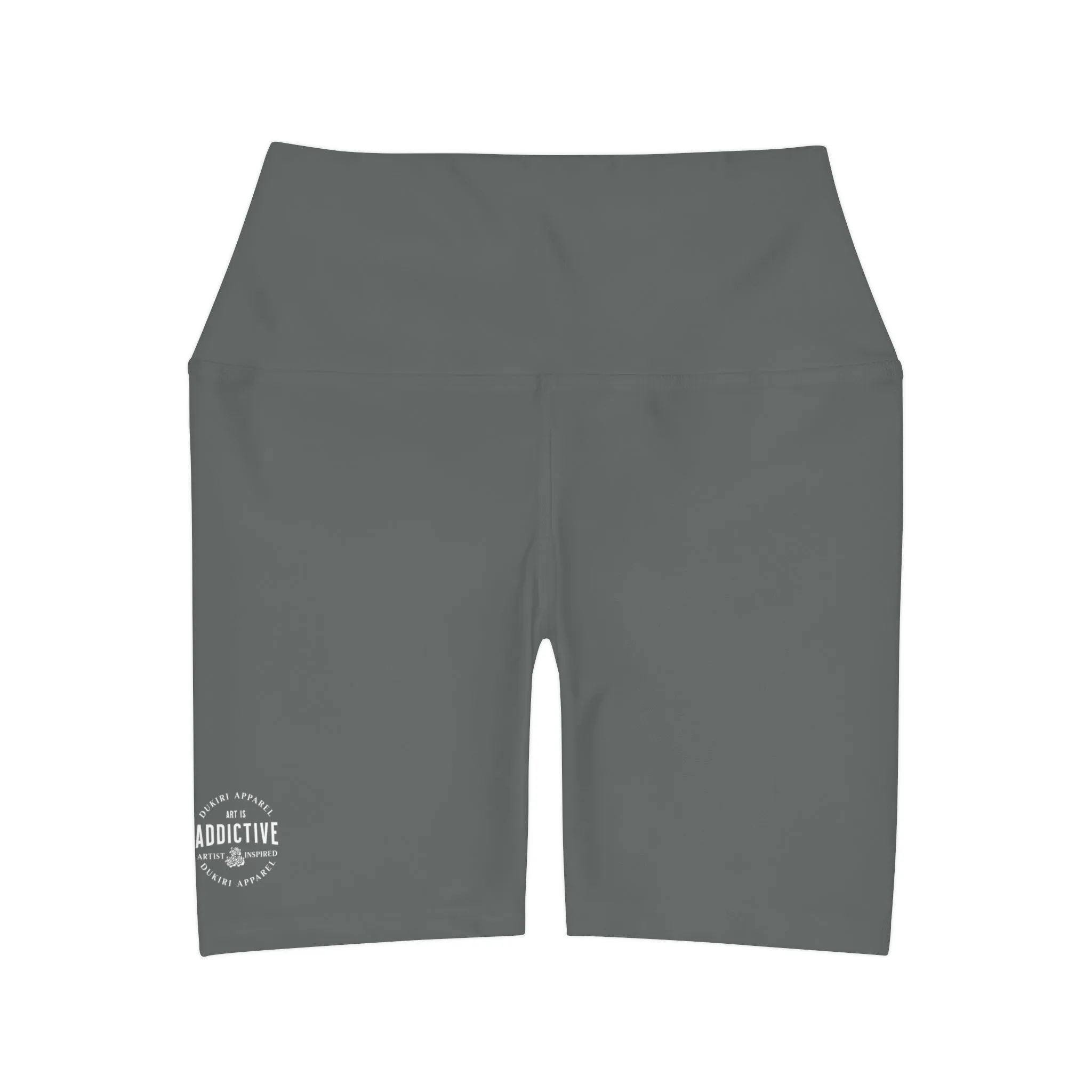 Dark Grey High Waisted Yoga Shorts