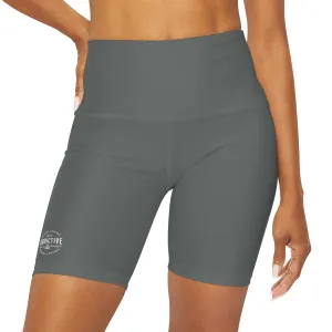 Dark Grey High Waisted Yoga Shorts