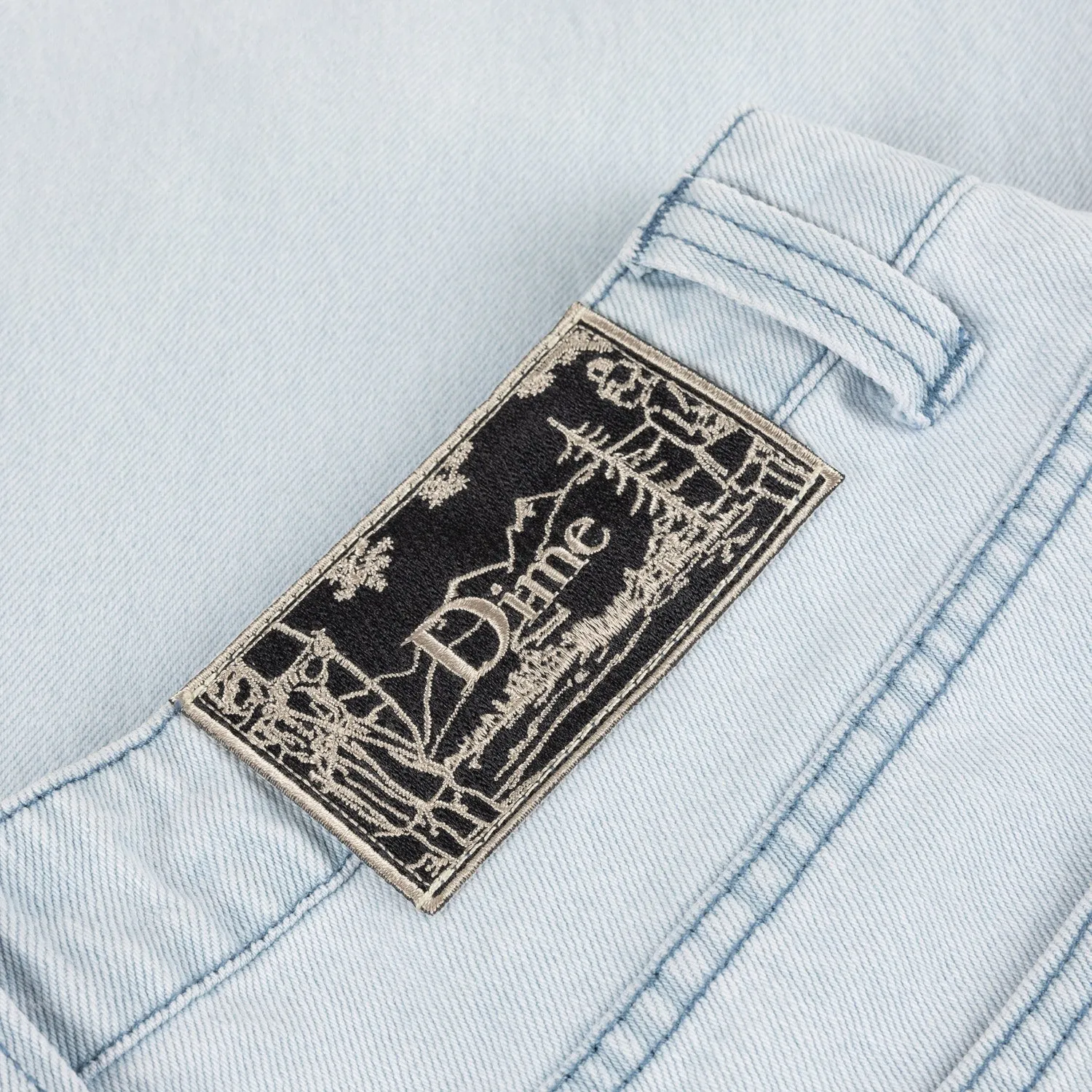 Dime Men Classic Baggy Denim Pants Light Washed
