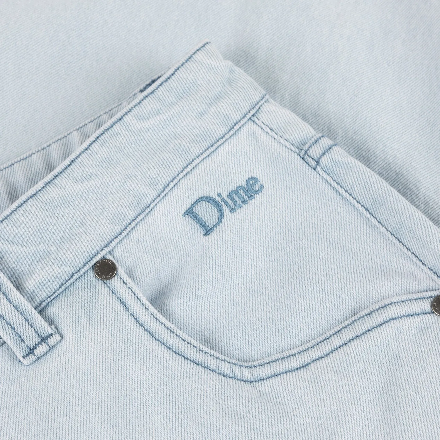 Dime Men Classic Baggy Denim Pants Light Washed