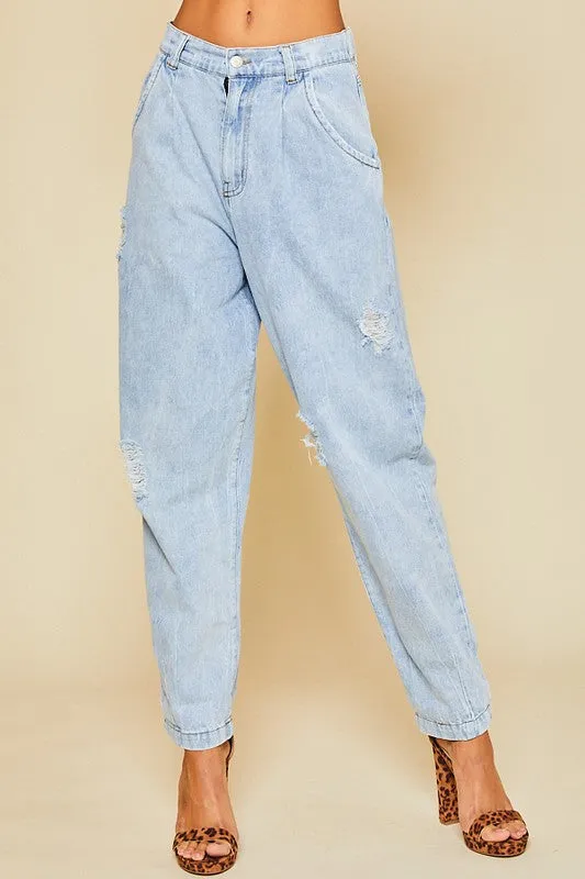 Distressed Vintage Washed (Lt Denim)