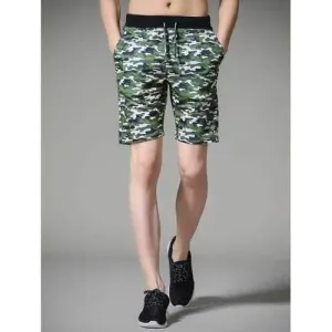 Drawstring Waist Camouflage Board Shorts - Camouflage Xl