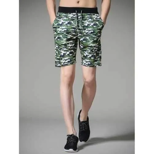 Drawstring Waist Camouflage Board Shorts - Camouflage Xl