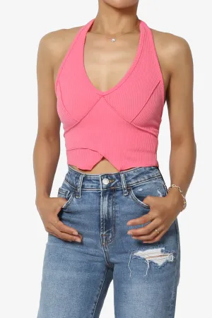 Ecstatic Ribbed Halter Tank Top
