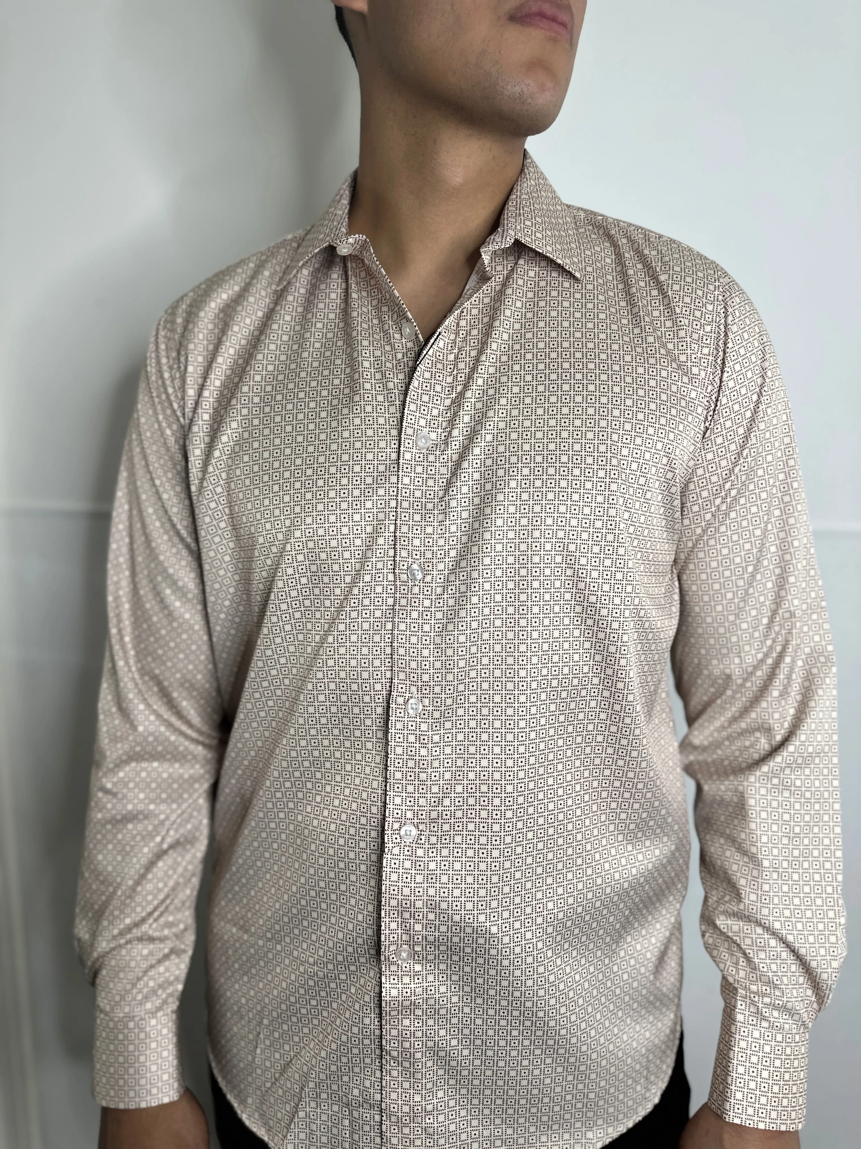 Edwin Moderno Beige Print Shirt