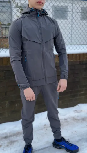 elude ghost men's tracksuit set coal/blue