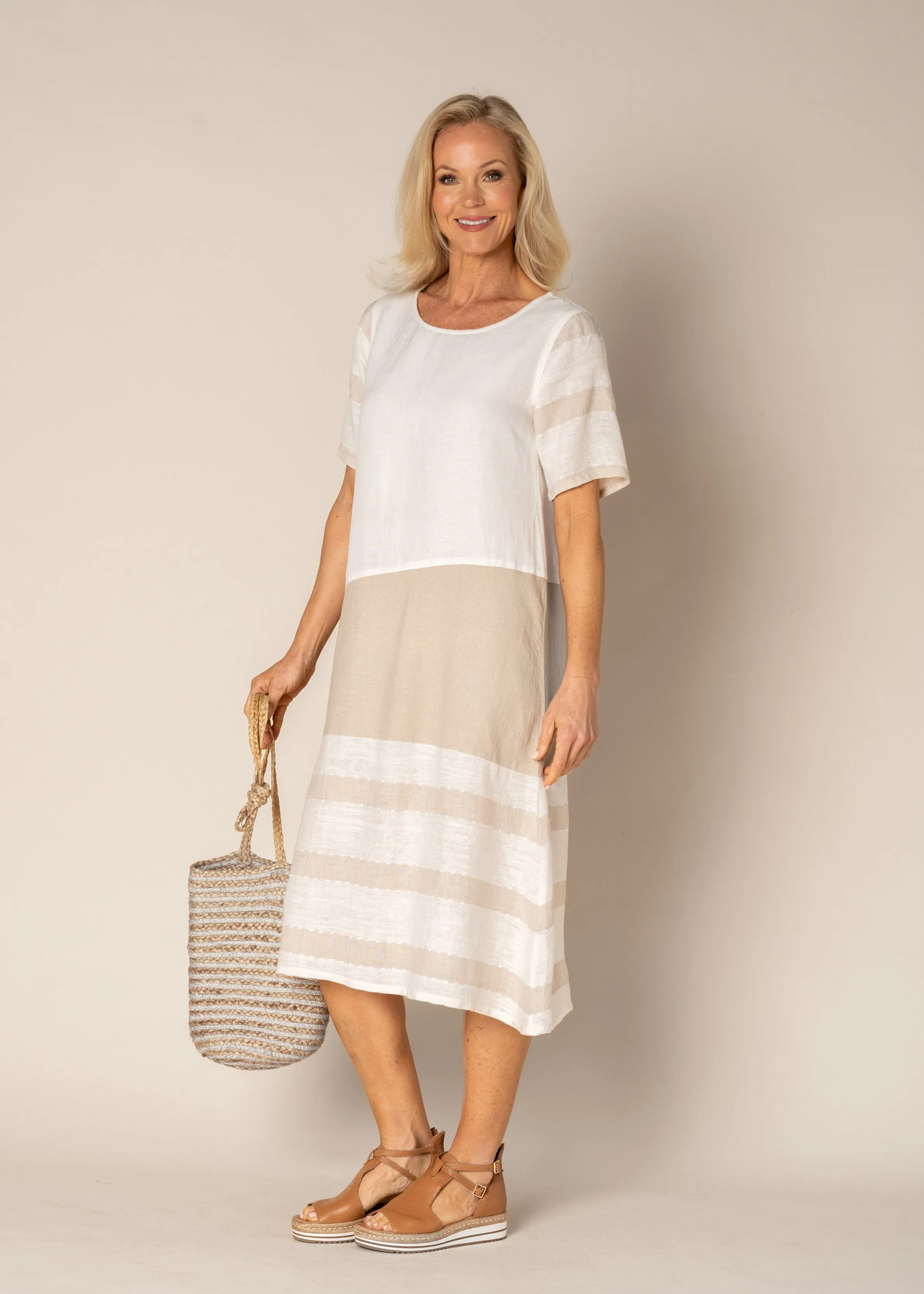 Elysia Dress in Latte