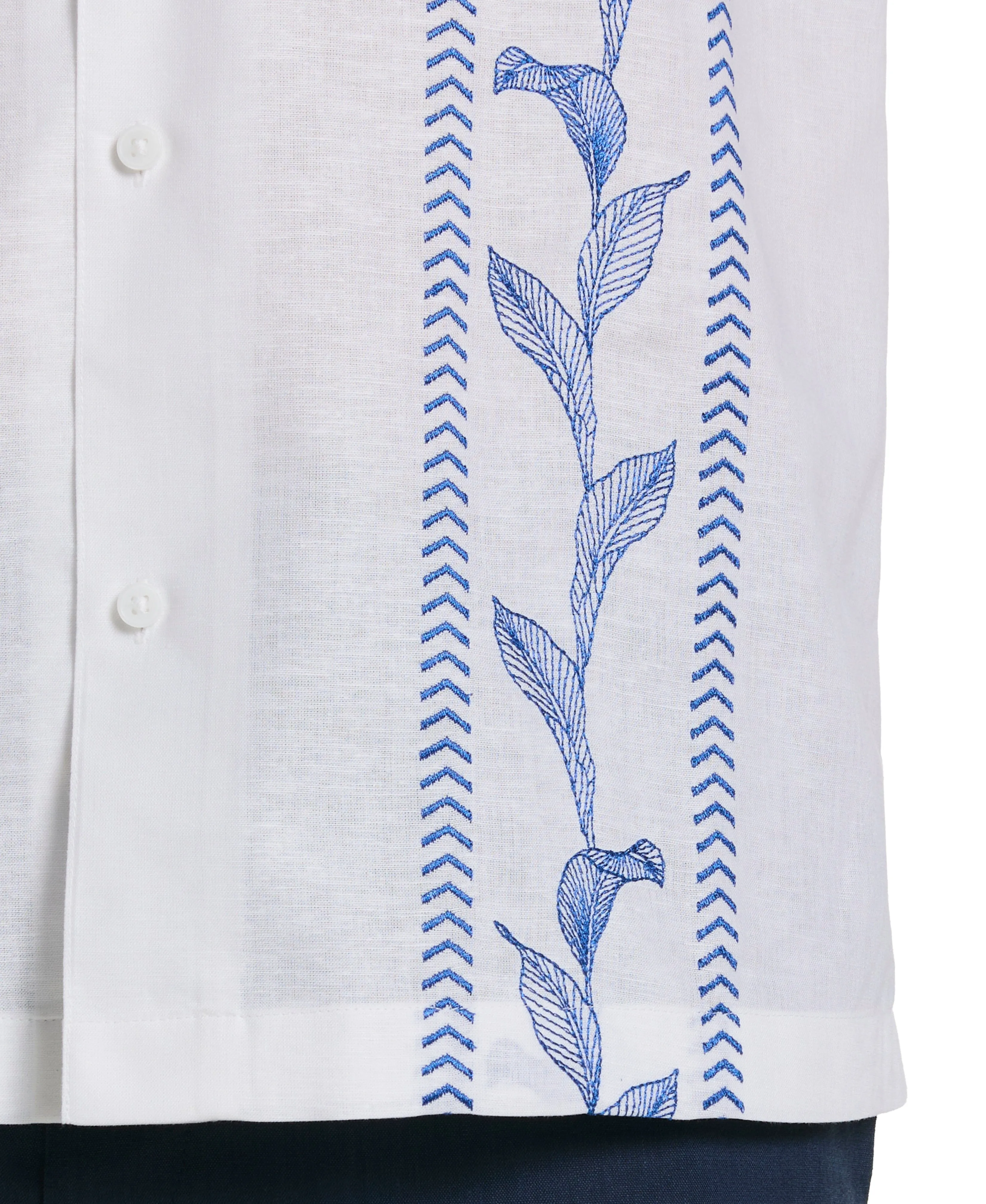 Embroidery Leaf Panel Shirt