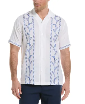 Embroidery Leaf Panel Shirt