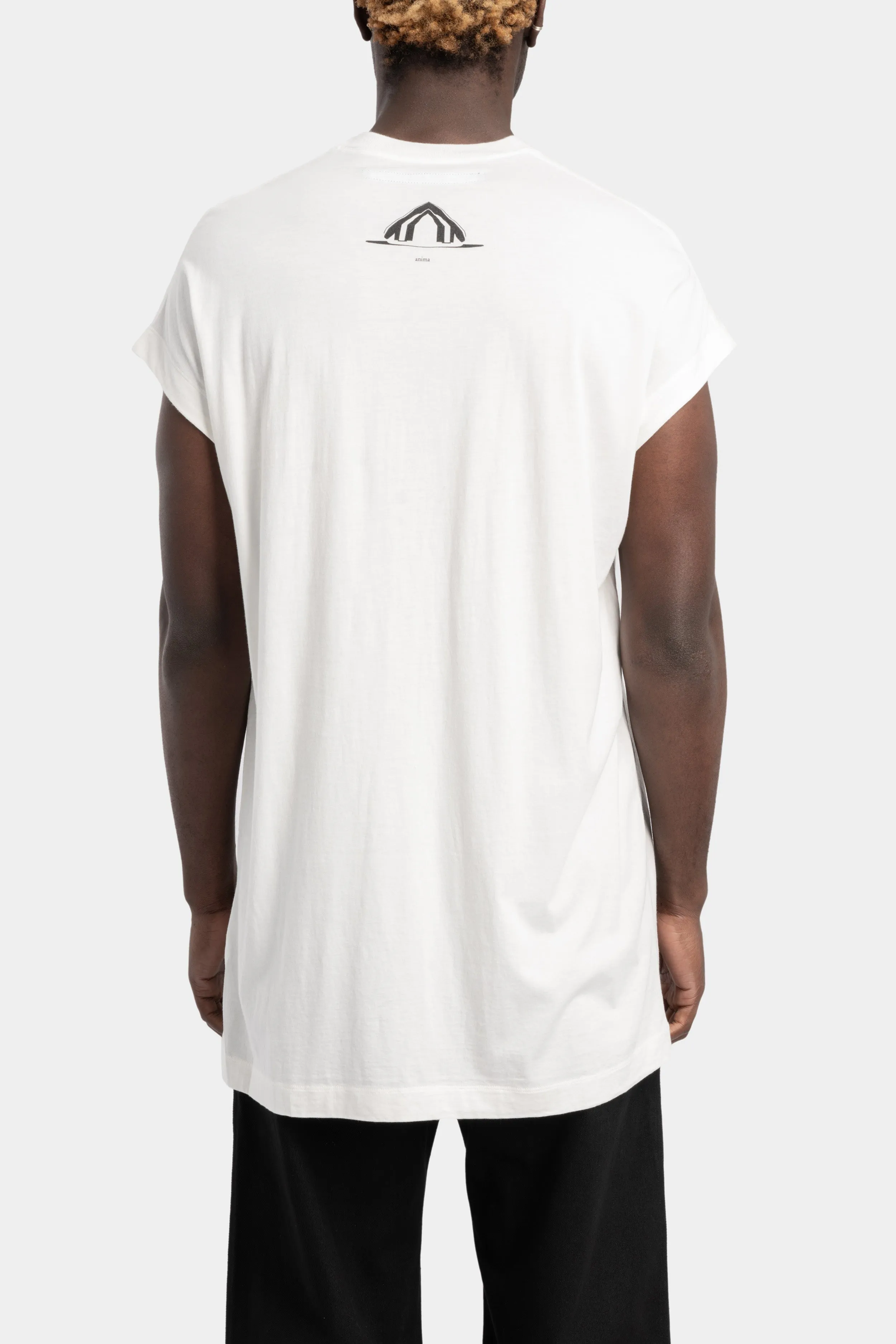 Fake sleeve T-Shirt, Off White / Print