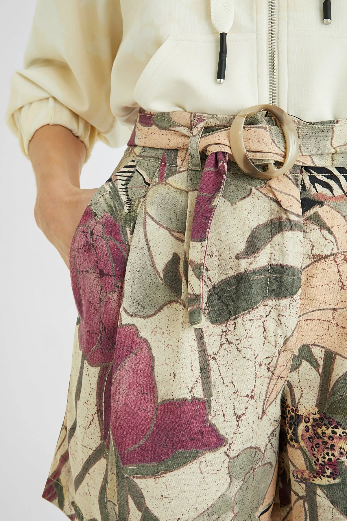 Flowers Trouser Shorts - DG8