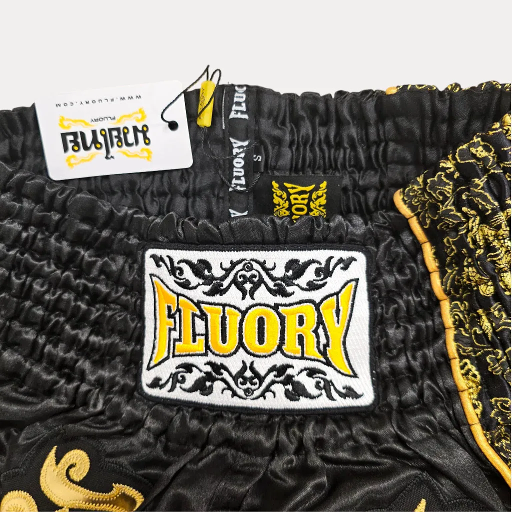 Fluory Gold Leaf Adult Muay Thai Shorts