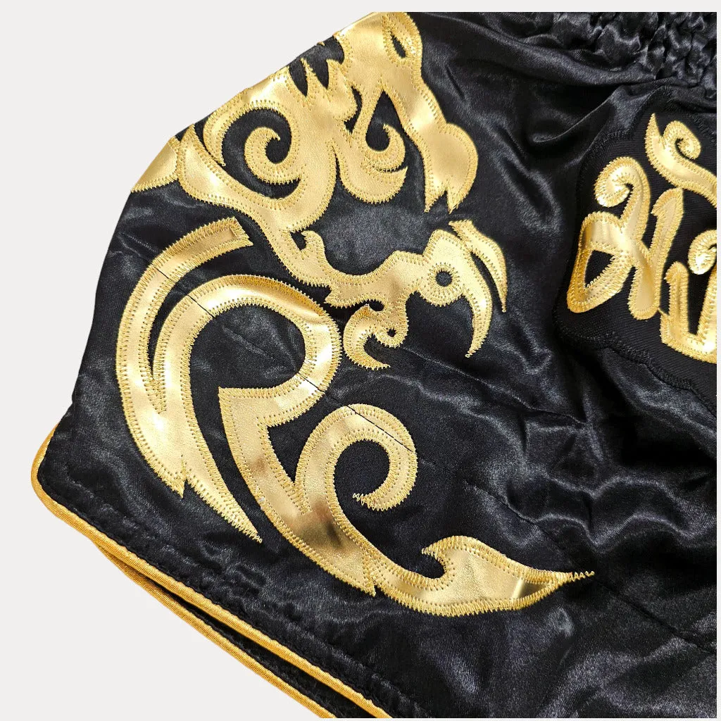Fluory Gold Leaf Adult Muay Thai Shorts
