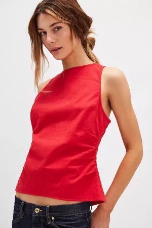 Free People Kaylor Backless Top-Atlas Red