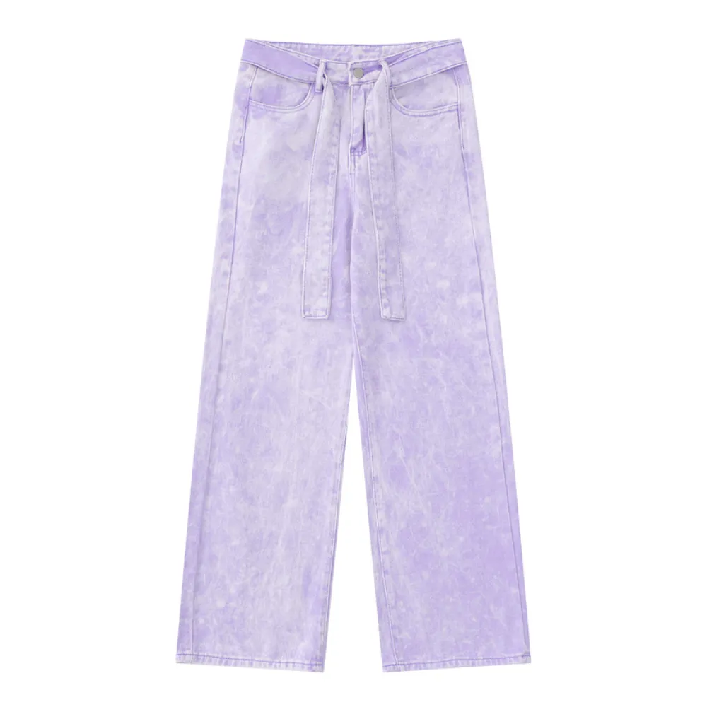 High Street Tie Dye Washed Baggy Jeans